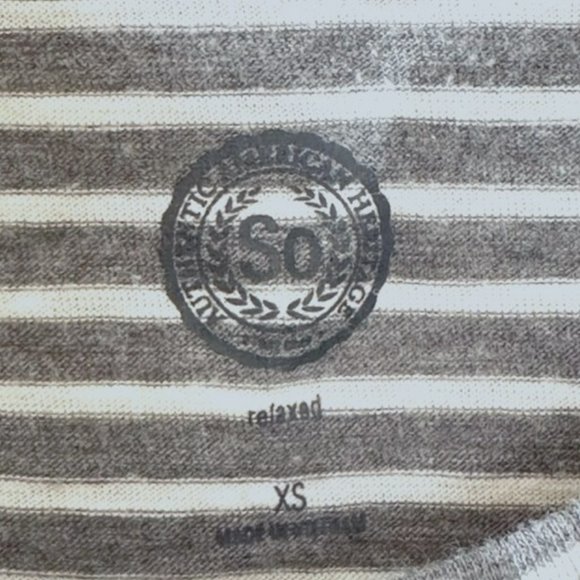 Gray Striped Tank Top w/ Gathered Hem - Picture 3 of 10